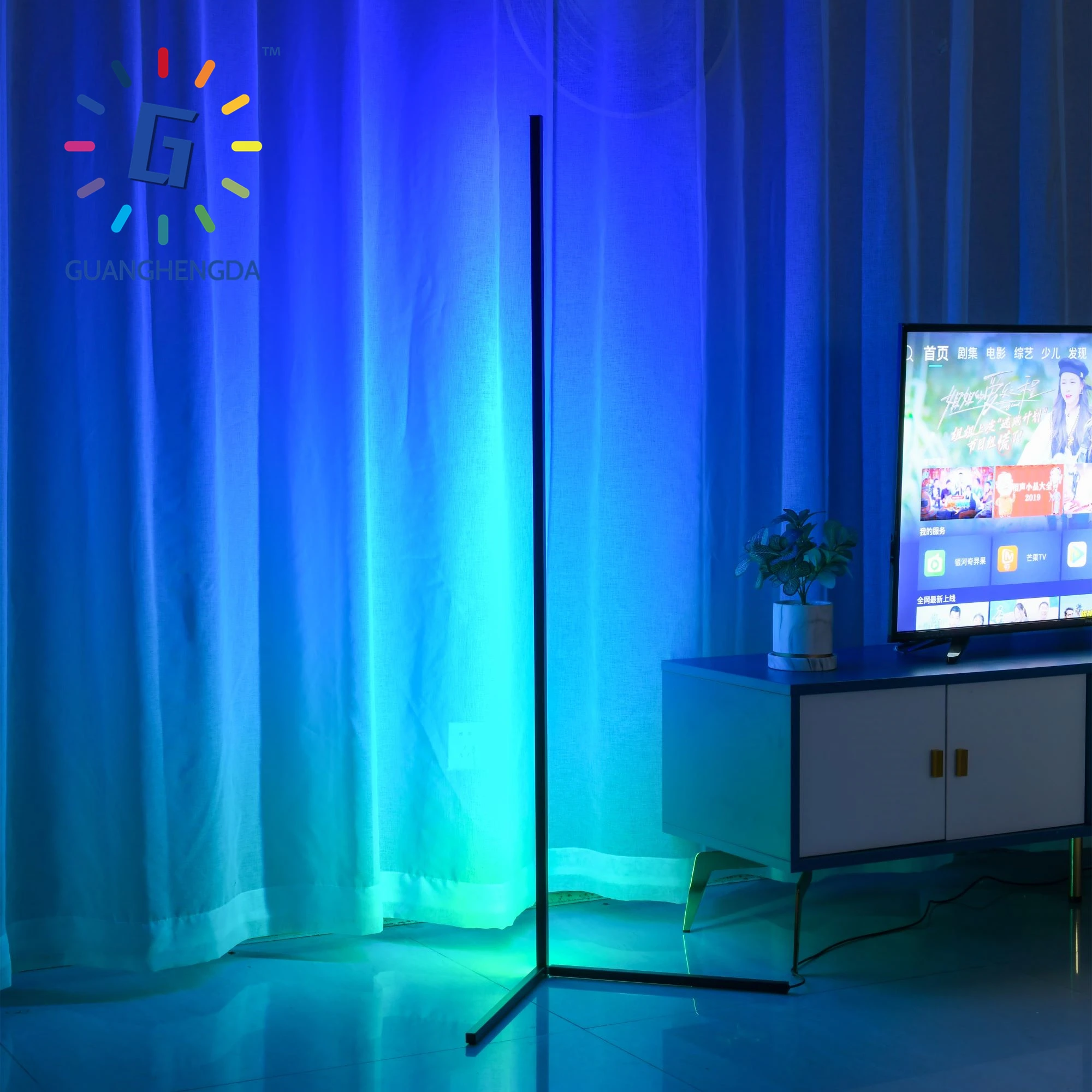  Современный скандинавский светодиодный Rgb светильник меняющая цвет Минималистичная напольная лампа с дистанционным управлением через приложение простым штоком штативом угловым и цветным светом для