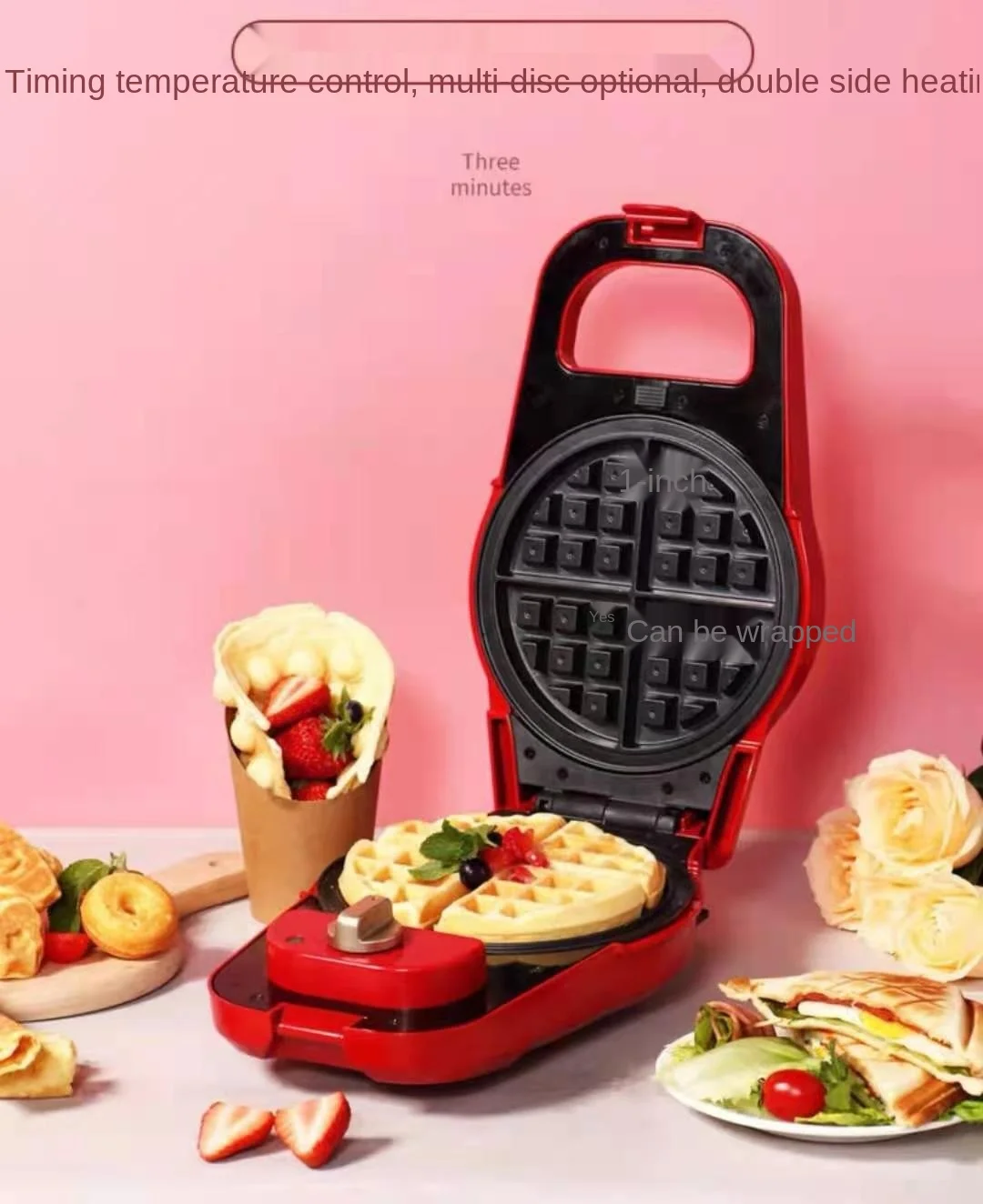 
Tommygo 2021 new product launch sandwich machine breakfast machine artifact household timing multifunctional sealing waffle egg 