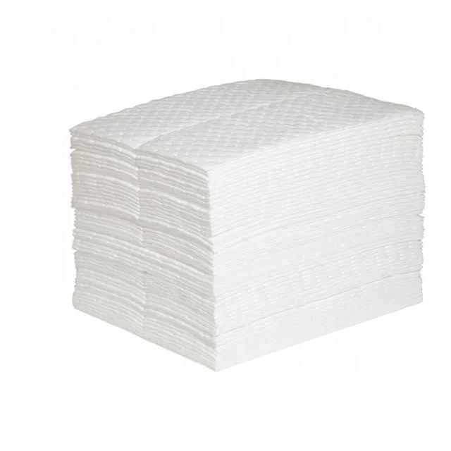 100% pp 40*50cm 180gsm dimpled oil absorbent pads