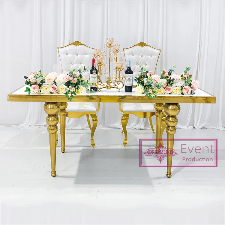 Wedding events long metal banquet table dining room furniture for dining