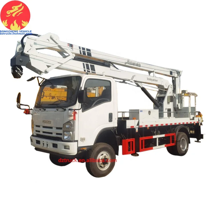 Qingling Wushiling Isuzu LHD 4X2 12meters aerial platform working truck for sale