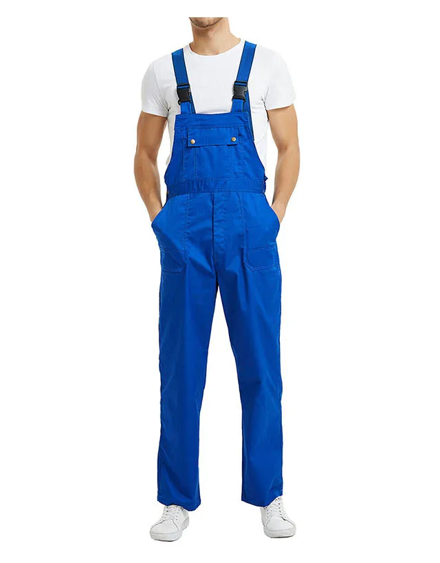 Acidproof Radiation Protection Custom Paint splatters distressed cotton flare canvas overalls for men bib overalls