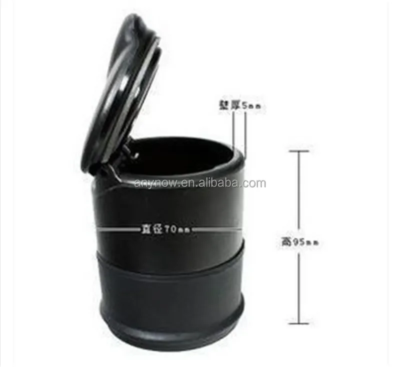 Black Car Vehicle Mounted LED Plastic Cigarette Ashtray