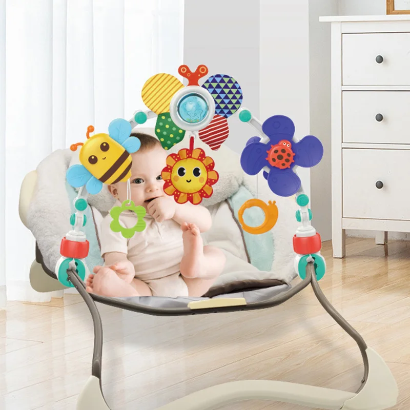 Adjustable Baby Travel bed hanging toy Play Arch for Stroller and Crib