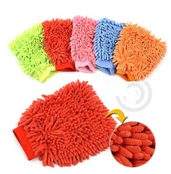 Wholesale custom microfiber chenille car cleaning automobile wash mitt