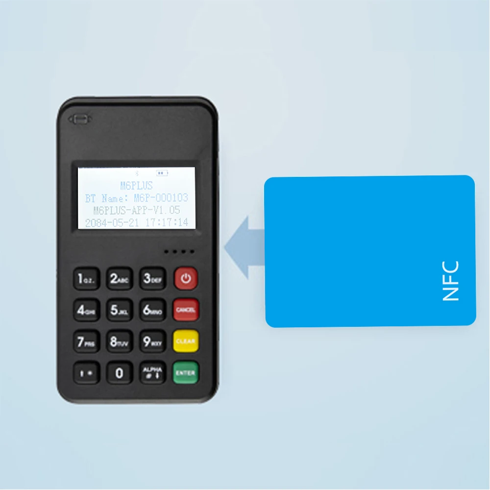 MINI POS Terminal NFC Card Reader POS PINPAD Business MPOS M6 PLUS