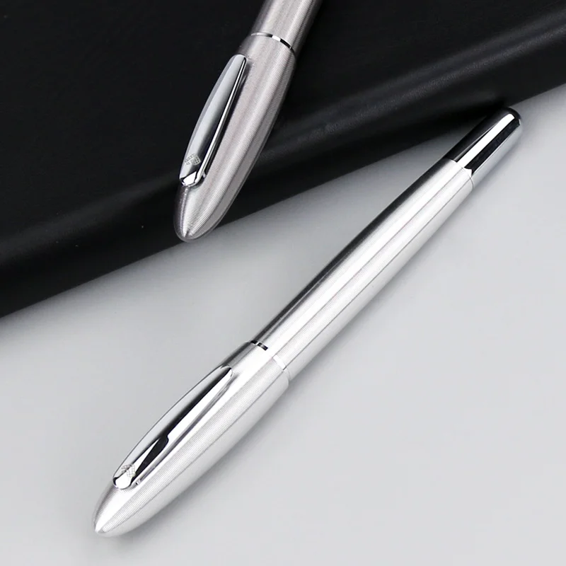 High-Quality promotional fountain pen aluminum medium nib 0.5mm study business fountain pen with gifts box