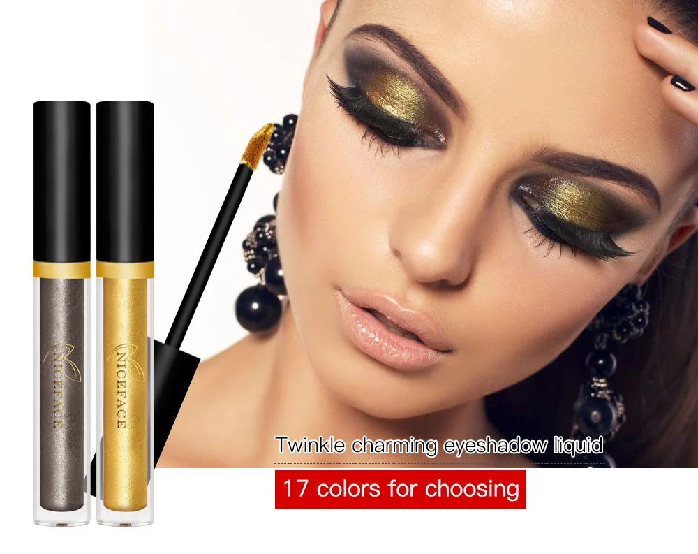 hot sale 17-Color Glitter  Charming Eyeshadow Liquid Twinkle Liquid Eyeshadow