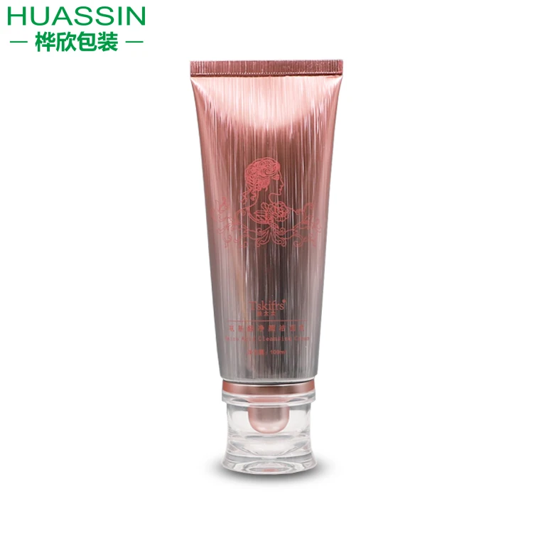 Пустой пластиковый контейнер 100 мл, Мягкая косметическая упаковочная трубка, тюбик для мытья лица с акриловым покрытием