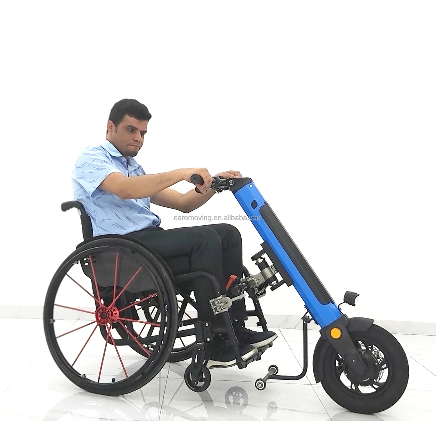 350W 13AH Portable Hand-Pulled Electric Attachable Handcycle wheelchair bicycle electric wheelchair handcycle conversion kit