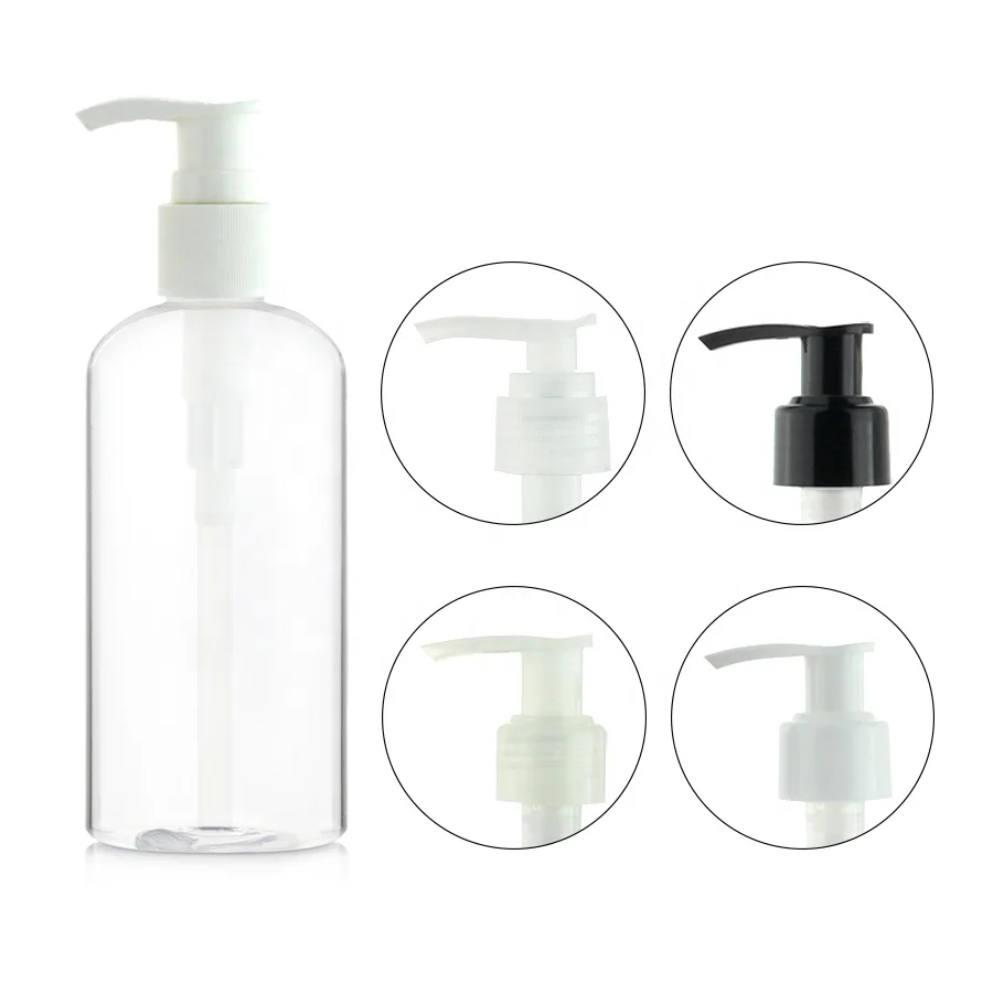 
pump sprayer empty clear PET liquid soap shower gel liquid plastic pump bottle 