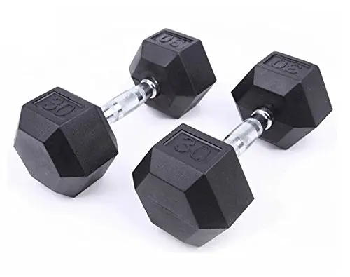 HOT!Wholesale black hexagonal dumbells pounds cast iron vinyl coated hex dumbbells rubber gym dumbells
