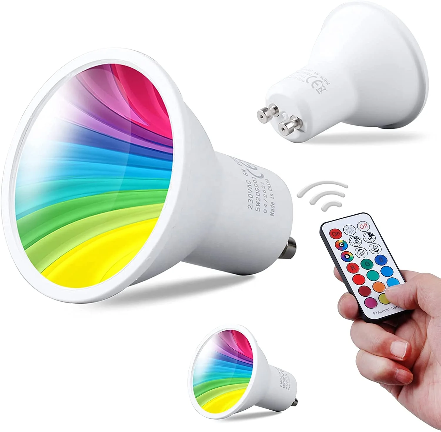 2 шт. 5 Вт RGB теплый белый цвет изменение прожектор лампа 12 цветов режимов памяти с регулируемой яркостью инфракрасный пульт дистанционного управления GU10 светодиодные лампочки