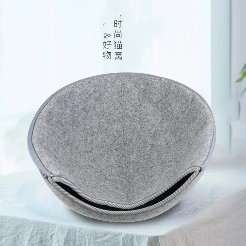 BunnyHi PET072 All Season Pet Accessories Washable Felt Cat Bed Cave For Cats And Kittens