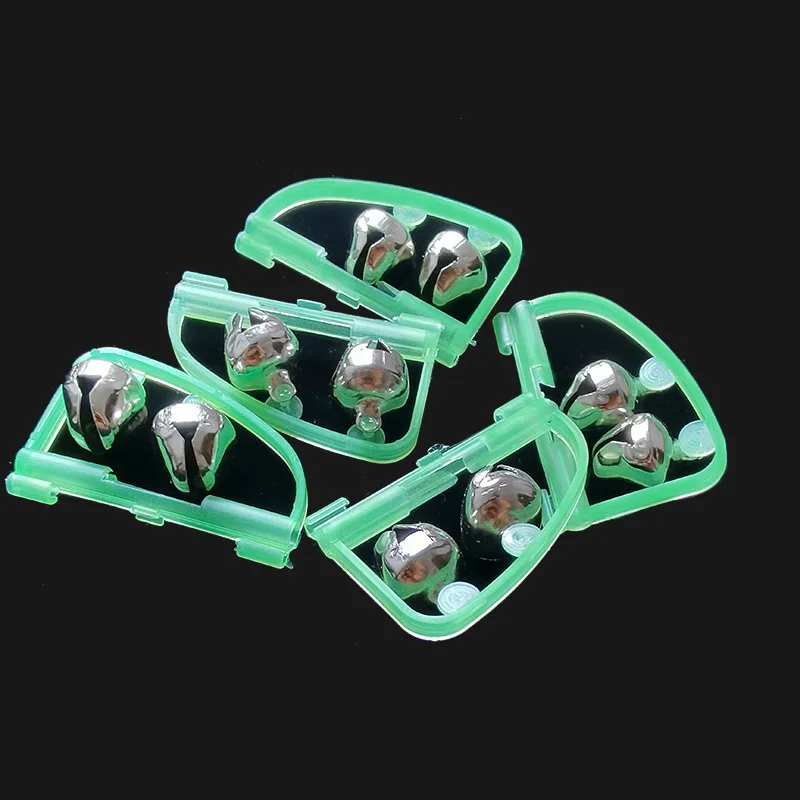 5cm carp fishing Green ABS Rod Bells Ring Double fishing accessories alarm bell