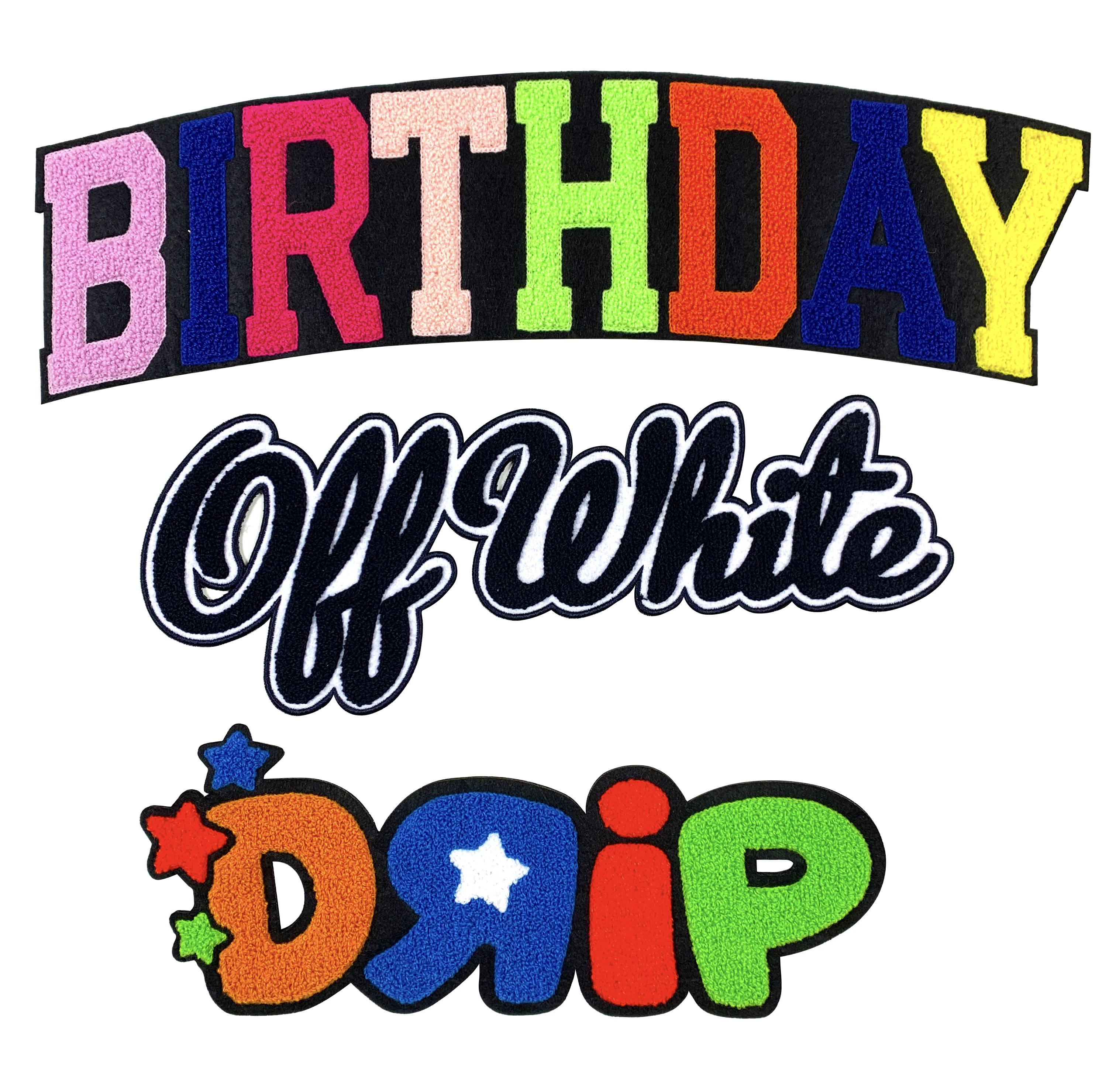 Wholesale Heart Chenille Pearl Letter EmbroideryPatch Broderie Bags Custom Iron On Embroidery Patches Chenille