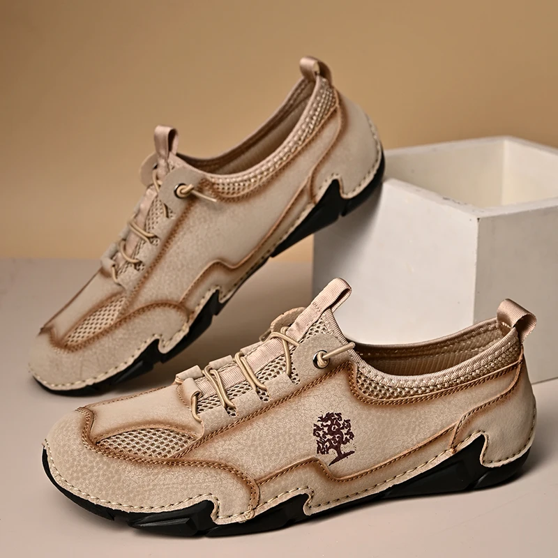 Outdoor Mesh Leather New Style Man And Woman Hiking Shoes With High Quality