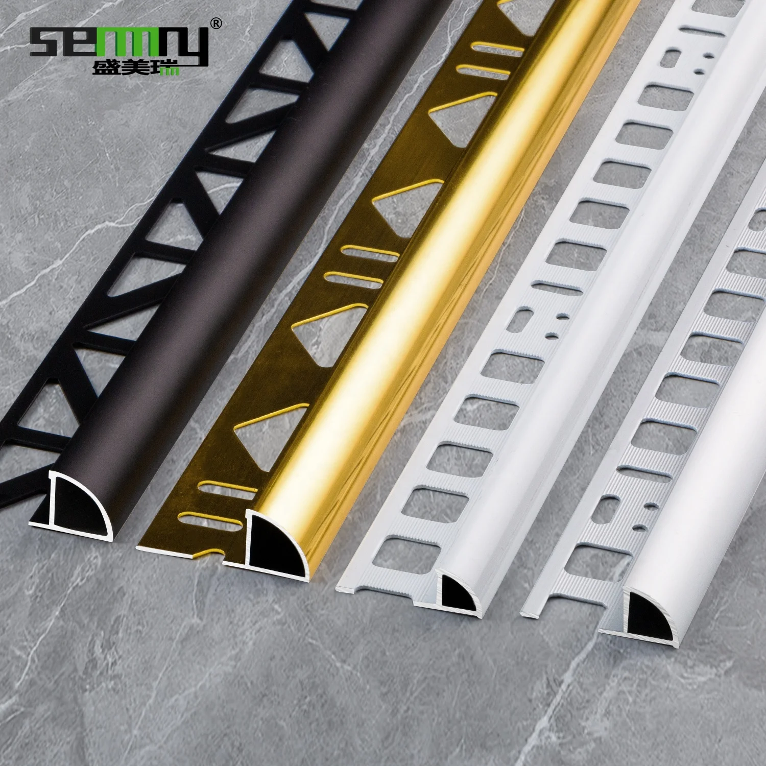 Drop shipping factory whosale price aluminium decorative strips corner ceramic tile trim tile trim ceramics