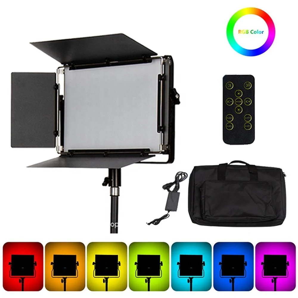 576 RGB Led Light with Remote Control 576 SMD LEDs CRI95/3200K-5600K/Brightness 0-100%/0-360 Adjustable Colors