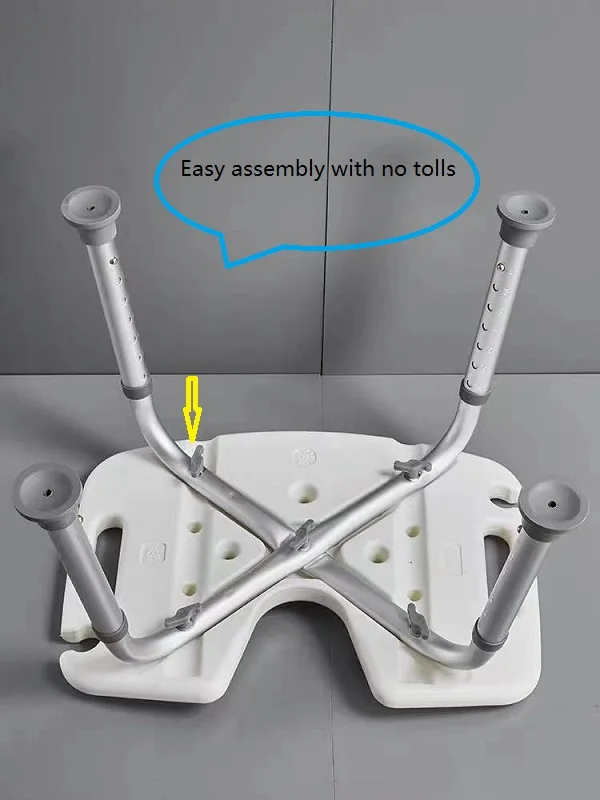 Aluminum adjustable height bench seat chair shower chair bath chair for elderly
