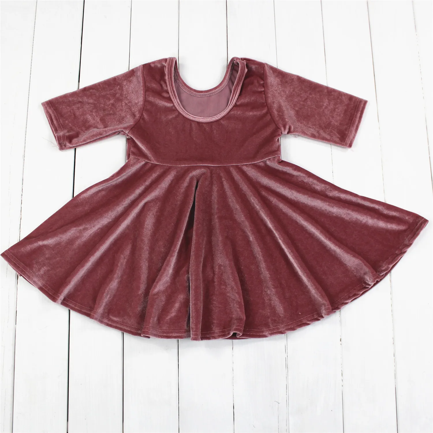 2022 girls full circle dresses cheaper price baby dress velvet kids boutique clothing twirl dress