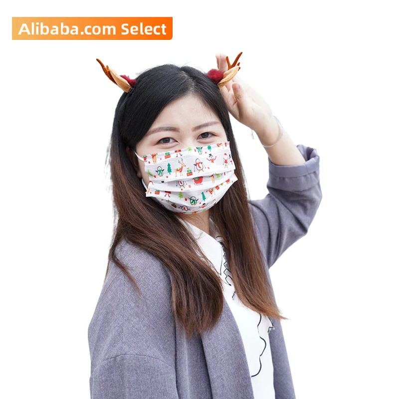 Модные маски, одноразовая маска, Рождественская маска для взрослых