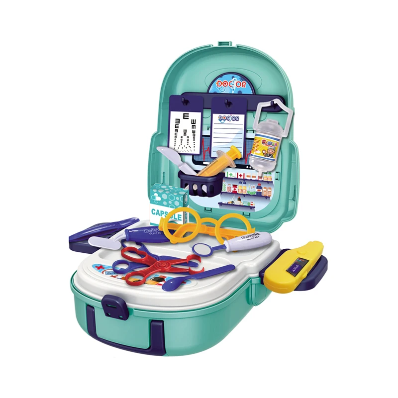 Educational medical doctor toys pretend play backpack kids with accessories