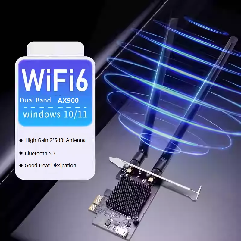 Фабричный OEM WiFi 6 Bluetooth адаптер Pcie Card AX900 двухдиапазонный беспроводной PCIe карта