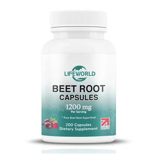 Lifeworld oem white beet root extract super juice powder 500mg organic beet root capsules