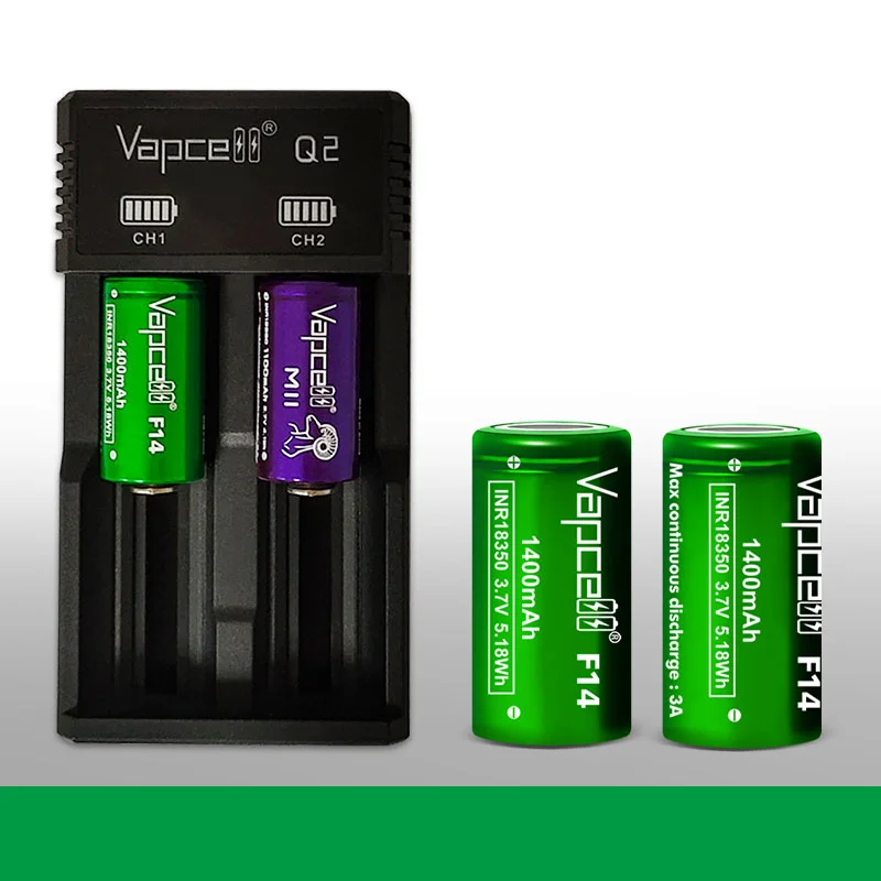 Vapcell INR 18350 battery F14 1400mah 3A 3.7V Li Ion Battery batteries  for flashlight