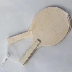 Custom Solid Wood Pickleball Paddle Ball Toy Indoor Outdoor Fun Racquet Game Beach Tennis Rackets Wooden for Kids  Adults
