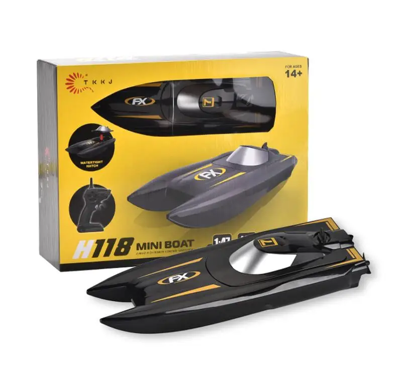 Скоростная лодка TKKJ H118 4CH игрушечная гоночная с дистанционным управлением корабль 2 4 ГГц мини-лодка игрушки для