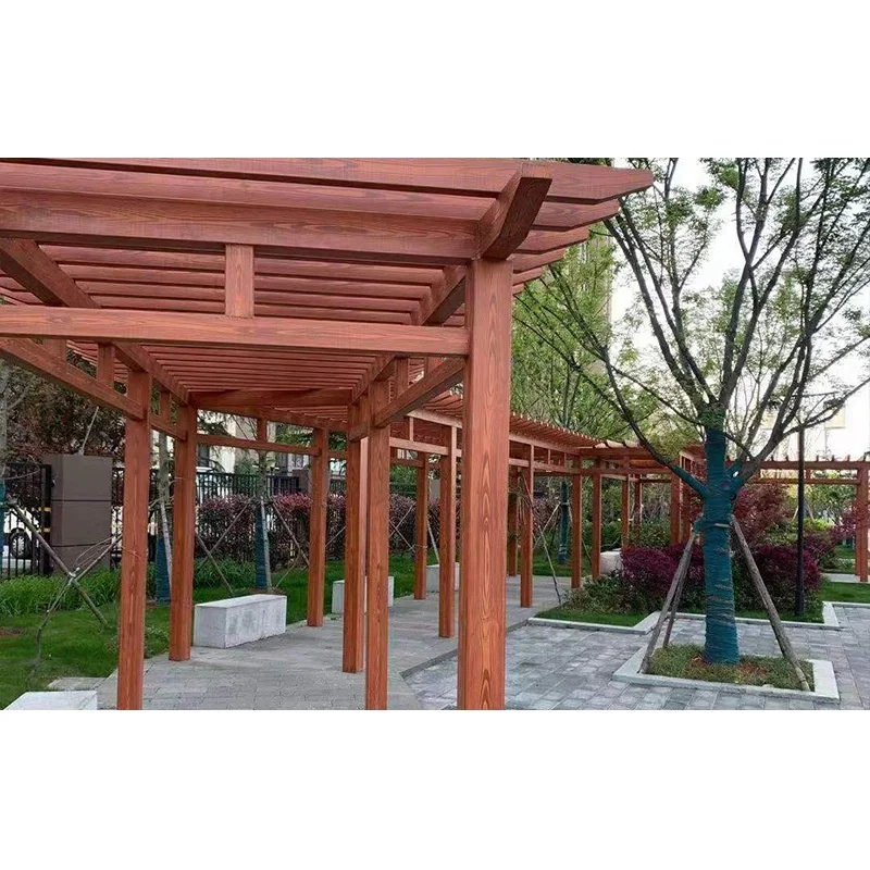 Light Steel Structure Retro Garden Pavilion Outdoor Courtyard Corridor Aluminum Alloy Grain Rack Decorative Feature Product