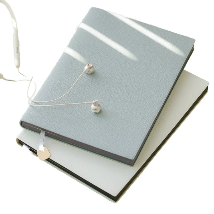 wholesale high quality large notebook soft leather custom logo business office simple students study notebook