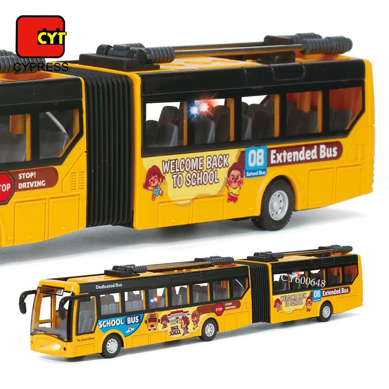 1:32 Scale RC School Bus Remote Control Bus Simulation School Bus Toy RC Vehicles With LED Light And Music For Kids