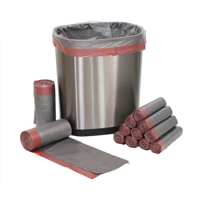 Environmentally friendly biodegradable plastic can be composted biodegradable drawstring garbage bag roll