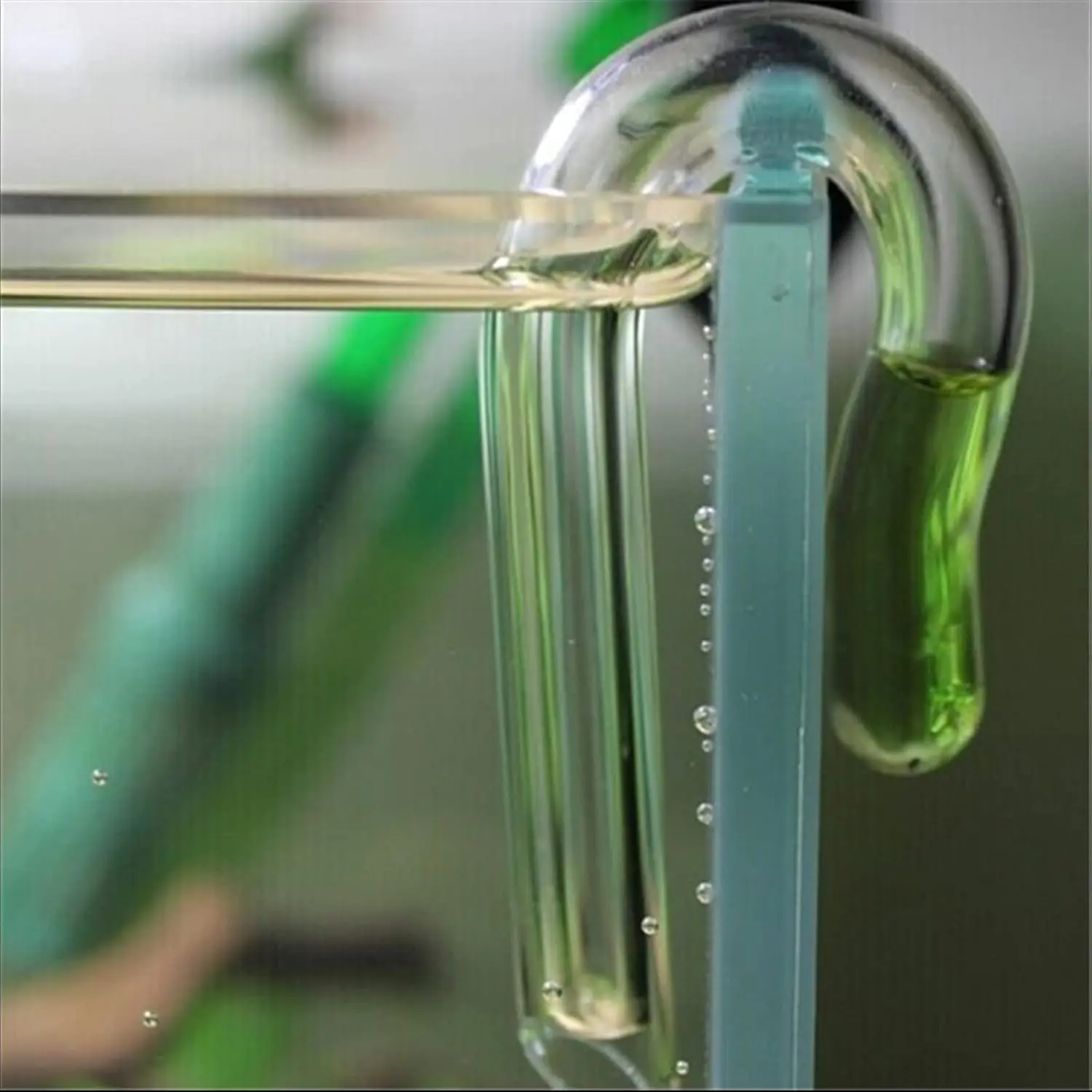 CO2 Drop Checker Water Shape Glass Hang On Monitor CO2 Indicator for Aquarium Planted Fish Tank