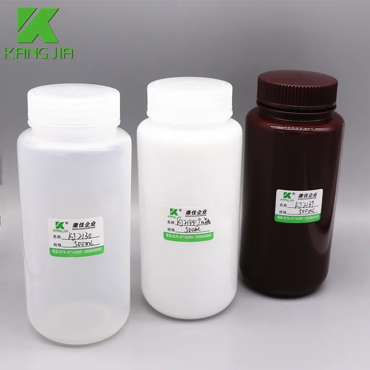 HDPE PP 500ml chemical bottle wide mouth plastic reagent bottle 500ml with cap for lab liquid