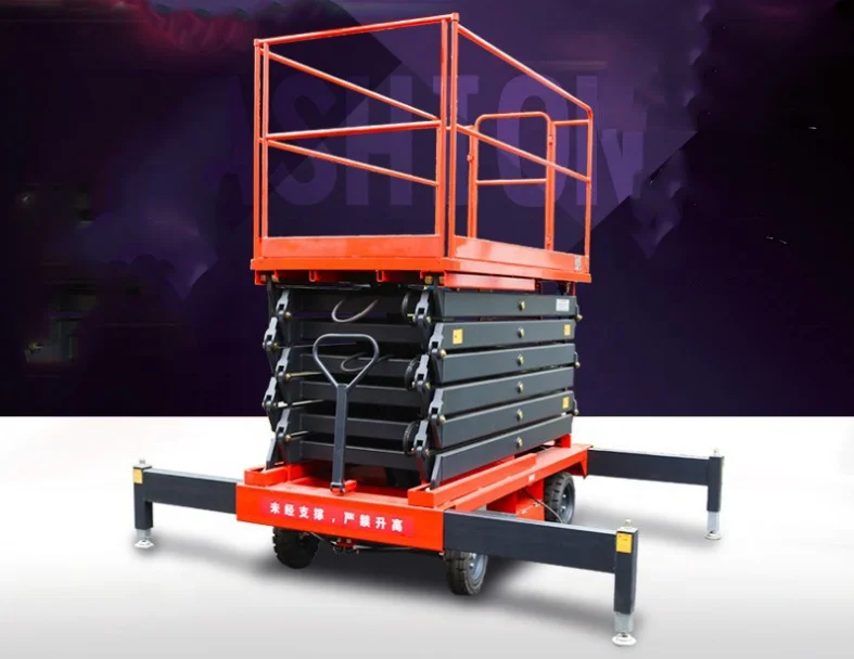 Мобильный ручной складной электрический ножничный подъемник Skylift платформа для аэронной работы