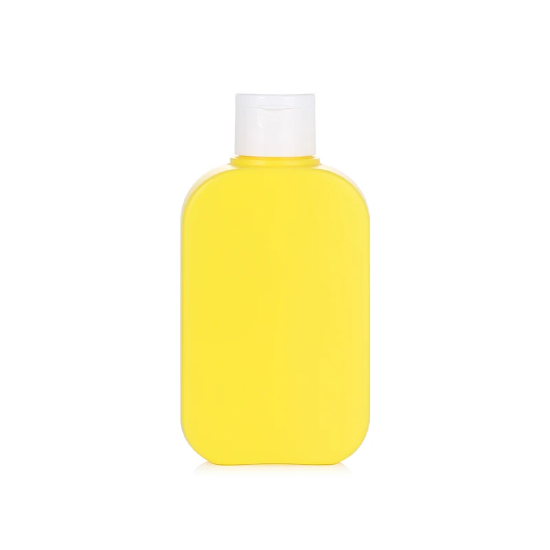 Sunscreen Packaging 100% PCR 250ml 8oz 100ml Flat HDPE bottle square plastic bottle shampoo toner bottle suppliers manufacturer