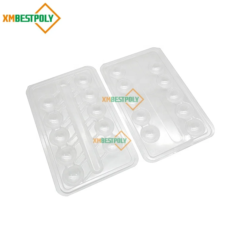 Wholesale 10 Cavity Cake Pop Plastic PET Blister Tray Lollipop Candy Clear Display Packaging Container Box