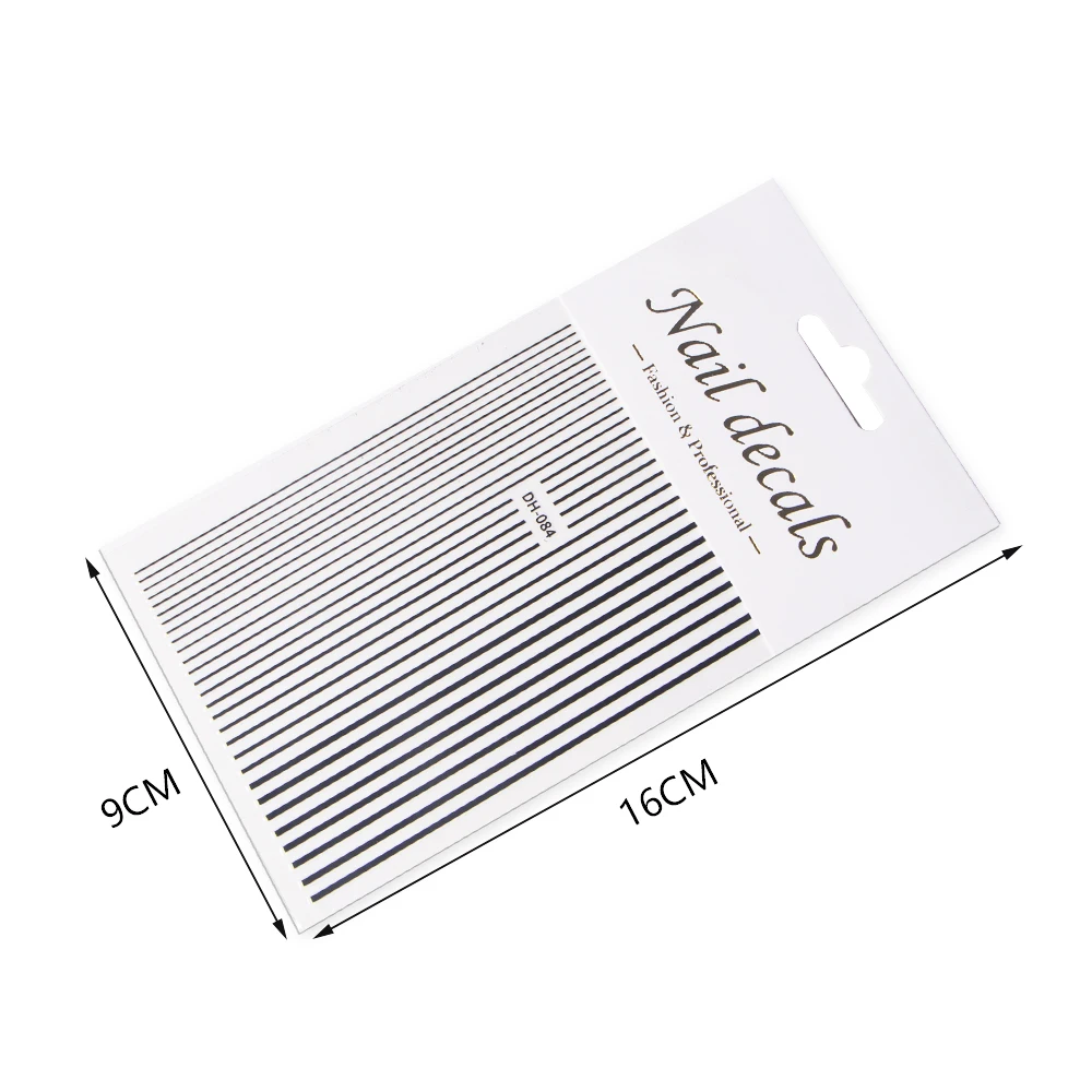 High Quality Gold Nail Line Nail Art Stickers Decoration,Custom Stickers Black White 3D Nail Stickers