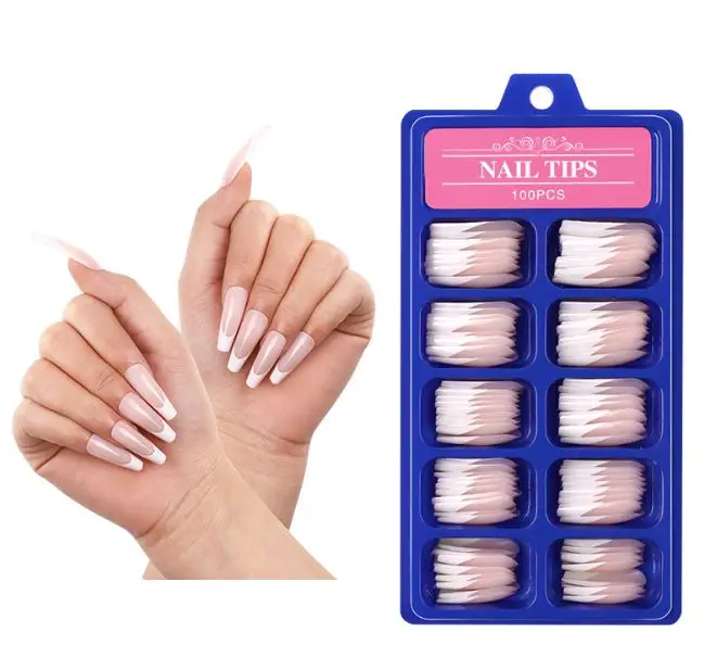 Professional Factory 100 pcs/box New Colorful False Nail Tip Press On Tips For Nail Beauty