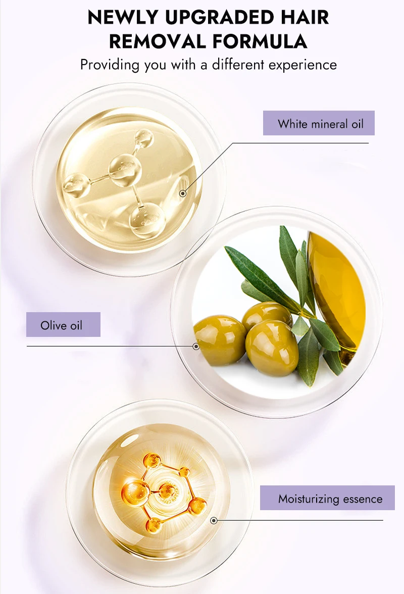 Hair Removal Soft Wax Newly Upgraded Hair Removal Formula Rosin Free Olive oil Soft Wax Depilatory Liposoluble For Salon Spa