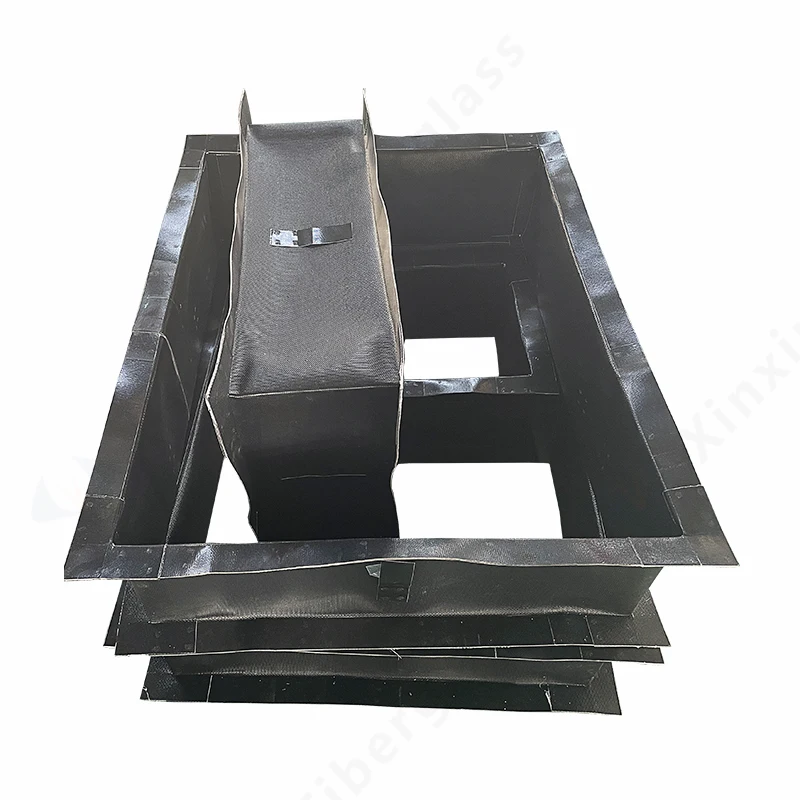 Chemical corrosion resistance Good seal PTFE Fabric expansion joint with Steel ring pipe fittings connectors
