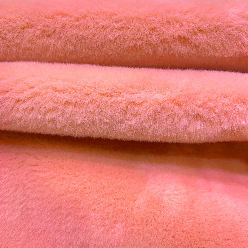 
100% polyester fashionable custom design dyeing rabbit fur for garment 