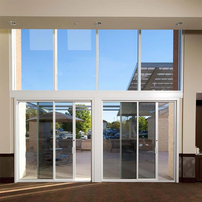 Hihaus new exterior aluminum glass sliding pocket stacker patio doors system