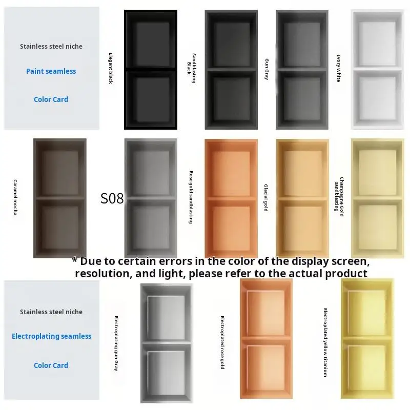 New Design Home Bathroom Waterproof Recessed Shower Wall Niche Custom Multiple Color Wall Mounted Built-in Bathroom Cabinets