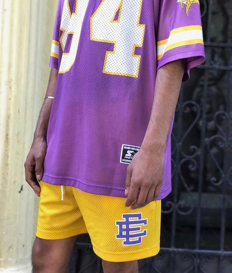 OEM Customized logo/ Blank Eric Emanuel EE Basic Short EW YORK CITY SKYLINE en mesh shorts