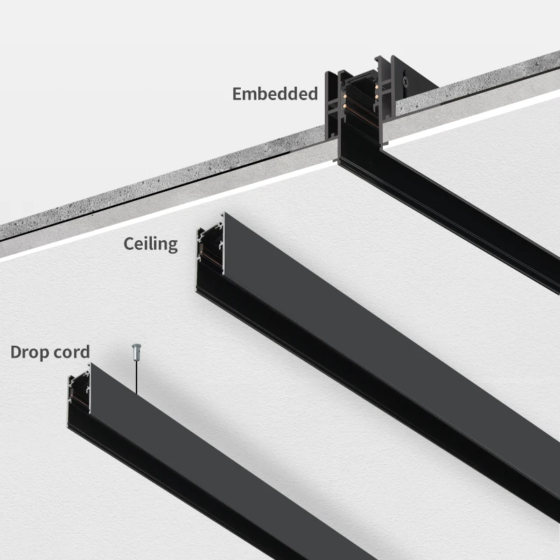  New Design Magnetic Track Light 48V Led Lighting System 6W 12W 18W Rail COB Spotlight No Flickering linear track